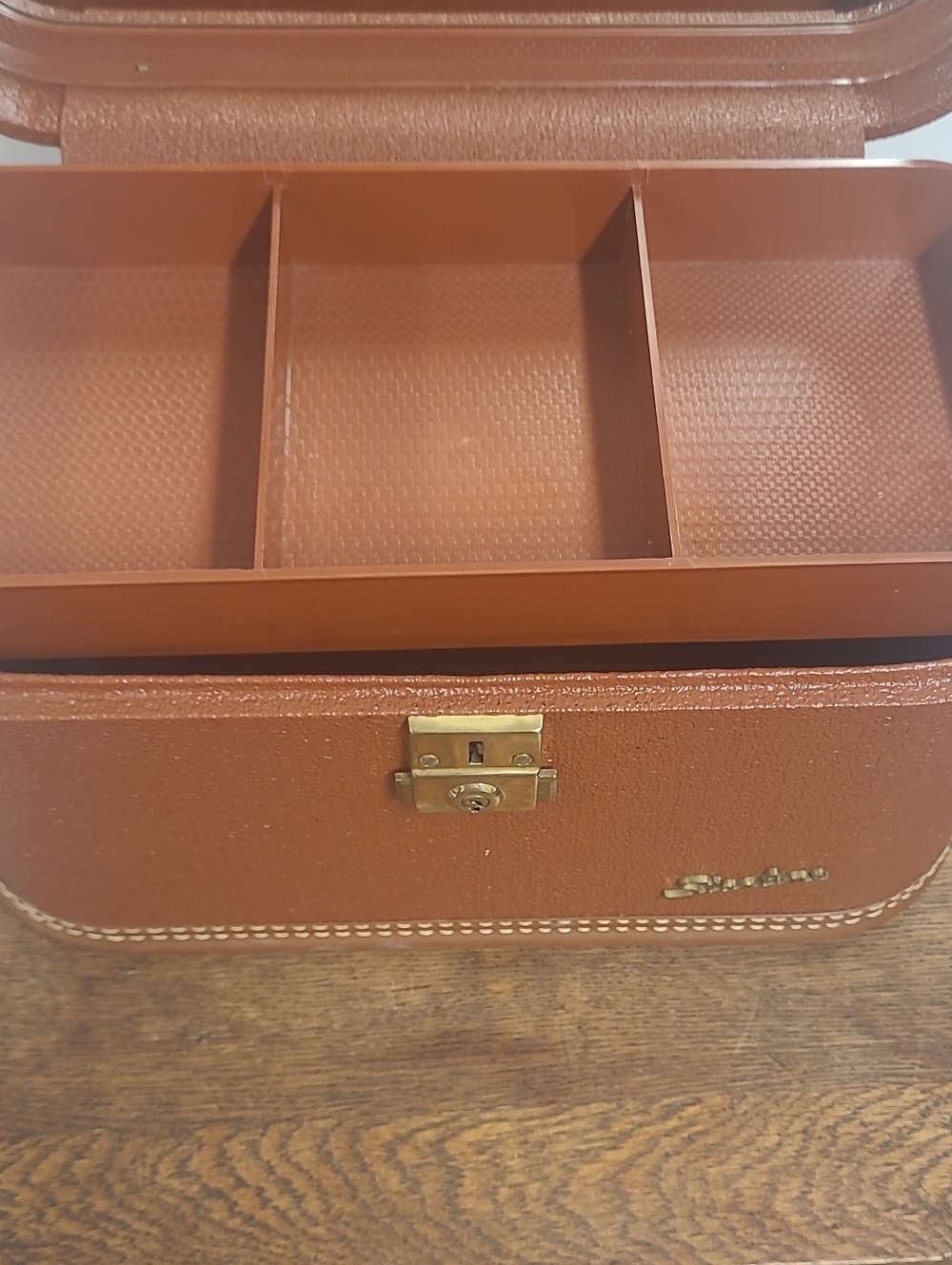 Starline Vintage Lady Baltimore Luggage Train/ Make-up Case w/Gold Tone Hardware - Picture 14 of 16